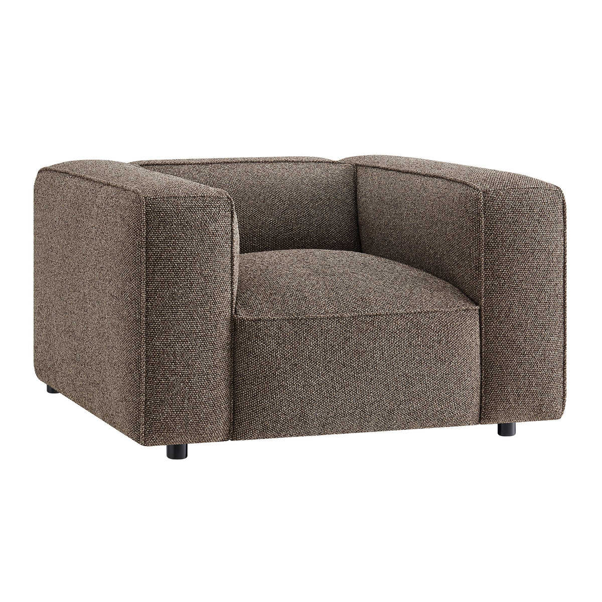 Auren Lattice Bouclé Upholstered Accent Chair - Earth