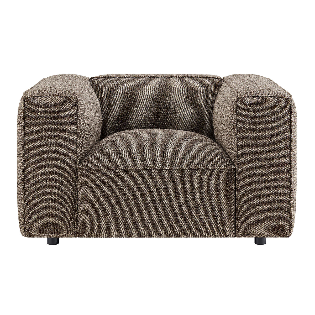 Auren Lattice Bouclé Upholstered Accent Chair - Earth
