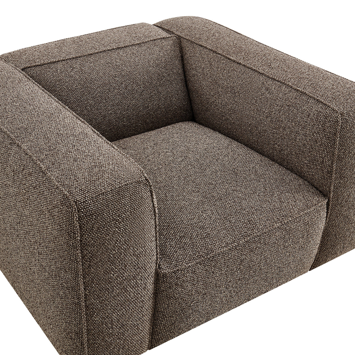 Auren Lattice Bouclé Upholstered Accent Chair - Earth