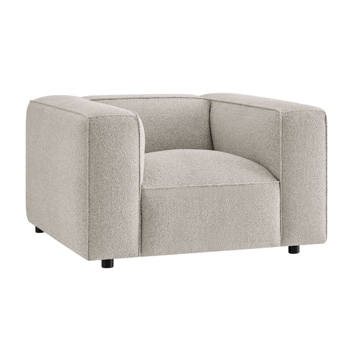 Auren Lattice Bouclé Upholstered Accent Chair - Fog