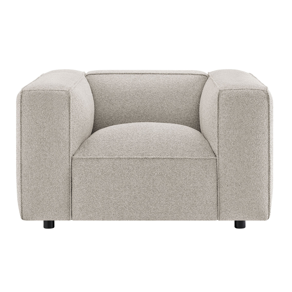Auren Lattice Bouclé Upholstered Accent Chair - Fog