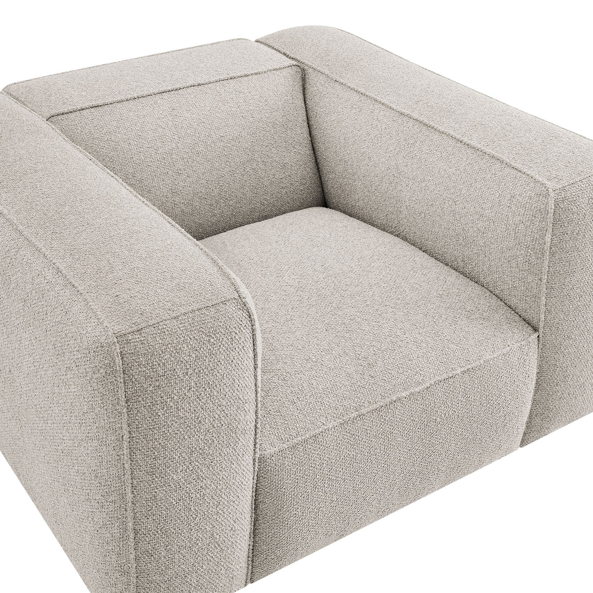 Auren Lattice Bouclé Upholstered Accent Chair - Fog