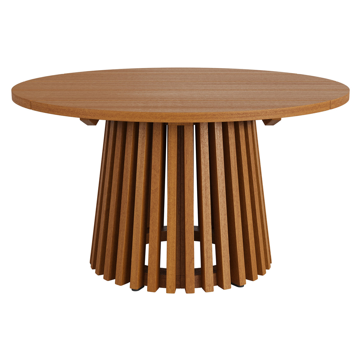 Lane 31 Inch Round Outdoor Patio Teak Wood Coffee Table - Natural