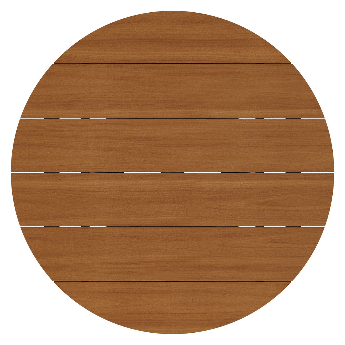 Lane 39 Inch Round Outdoor Patio Teak Wood Coffee Table - Natural