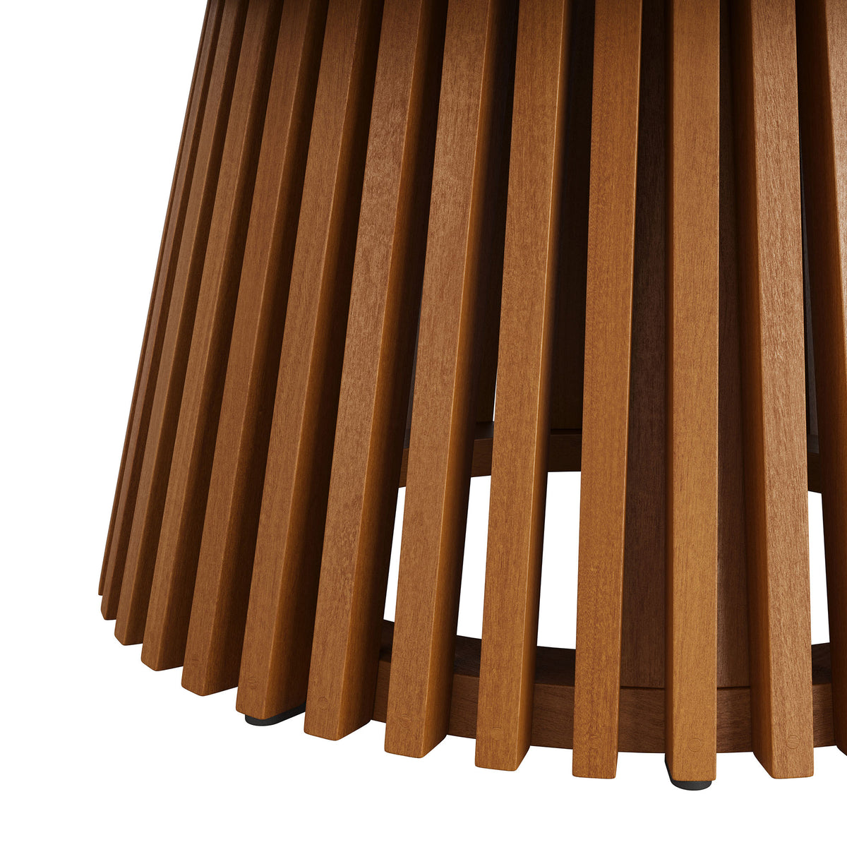 Lane 39 Inch Round Outdoor Patio Teak Wood Coffee Table - Natural