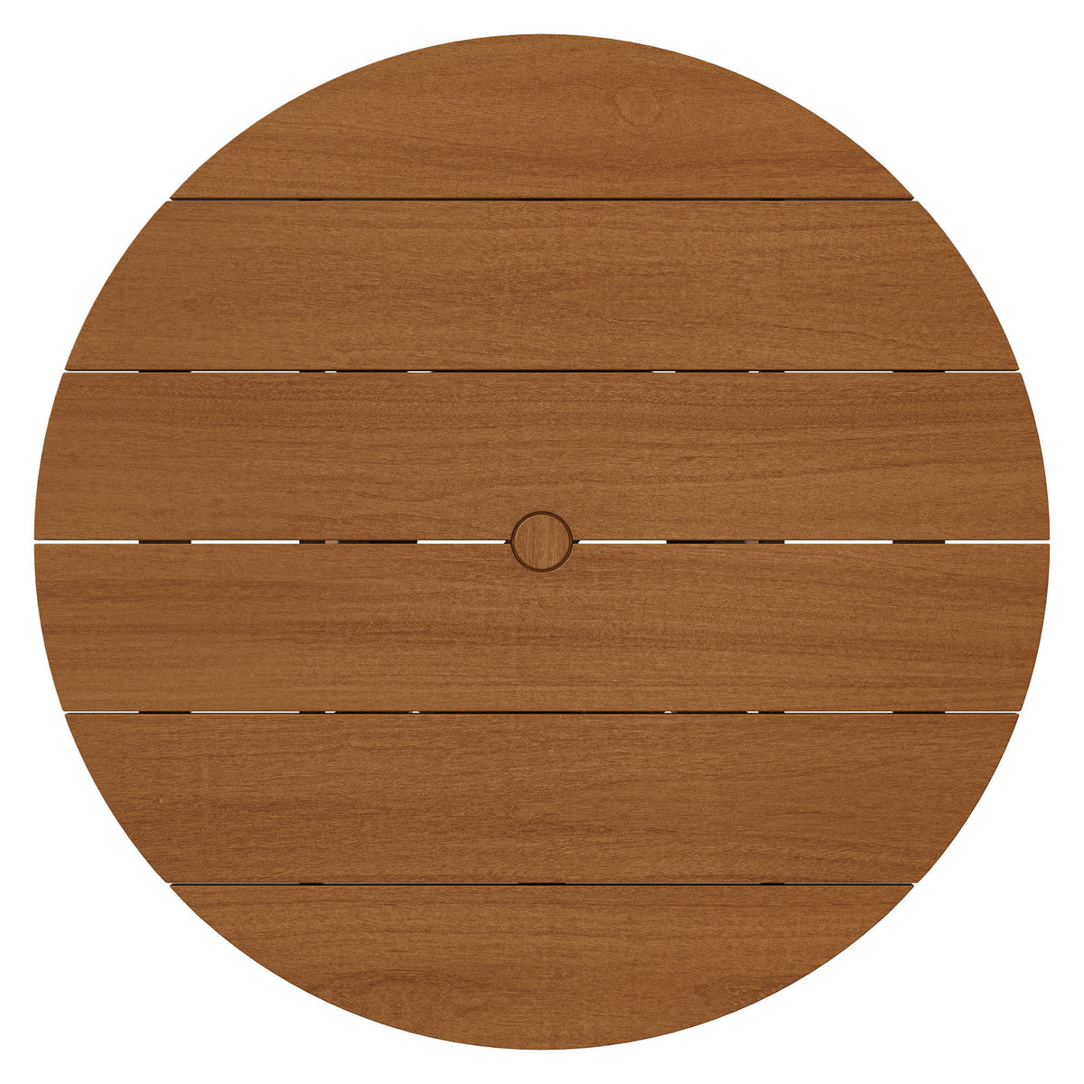 Lane 39 Inch Round Outdoor Patio Teak Wood Dining Table - Natural