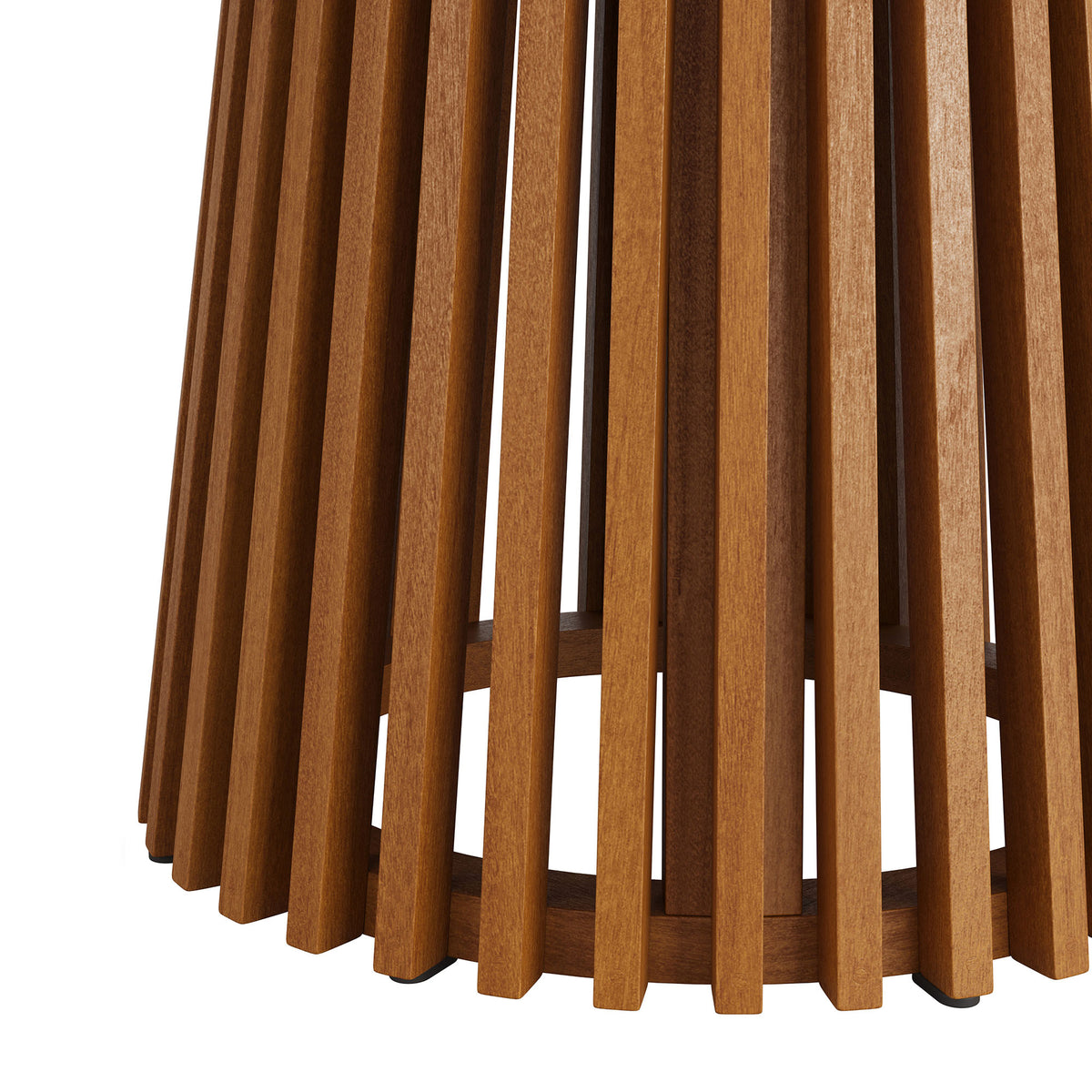 Lane 39 Inch Round Outdoor Patio Teak Wood Dining Table - Natural