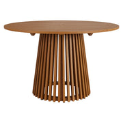 Lane 47 Inch Round Outdoor Patio Teak Wood Dining Table - Natural