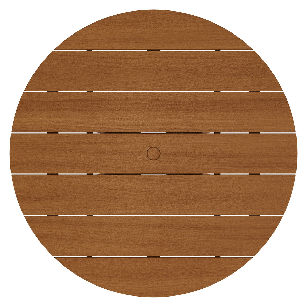 Lane 47 Inch Round Outdoor Patio Teak Wood Dining Table - Natural