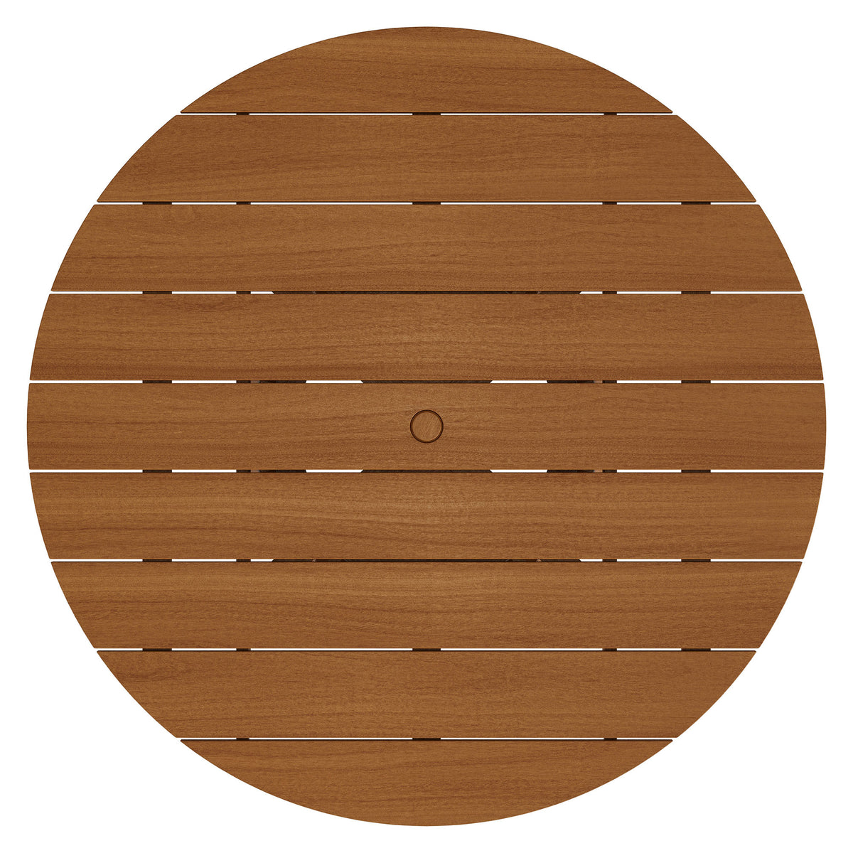 Lane 55 Inch Round Outdoor Patio Teak Wood Dining Table - Natural