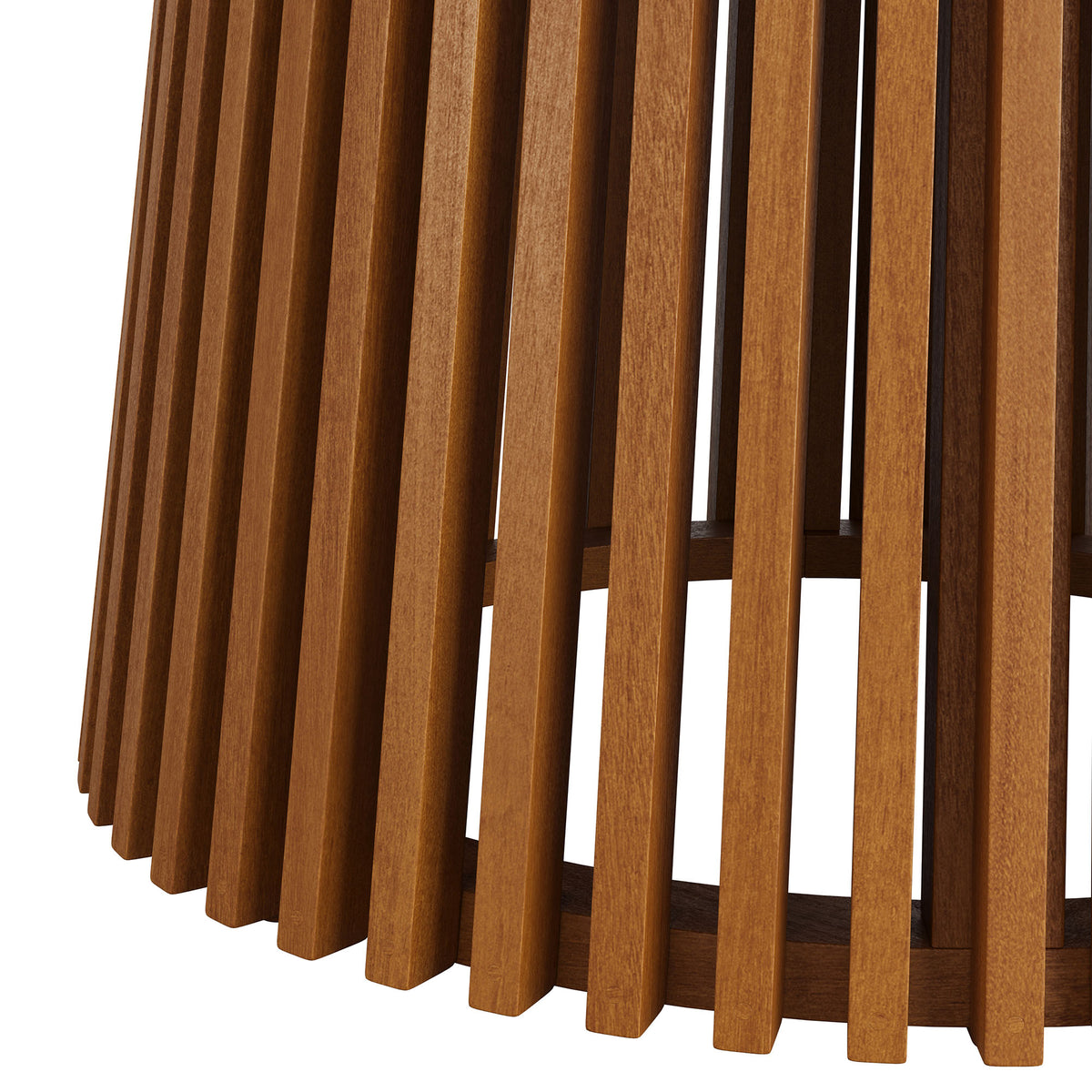 Lane 55 Inch Round Outdoor Patio Teak Wood Dining Table - Natural