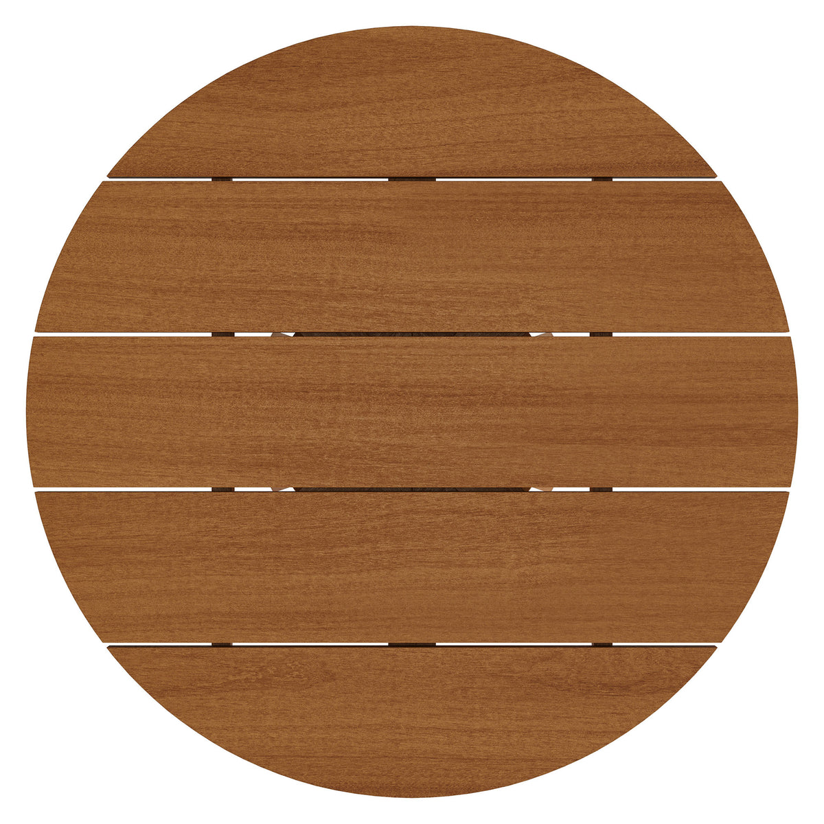 Lane 31 Inch Round Outdoor Patio Teak Wood Bar Table - Natural