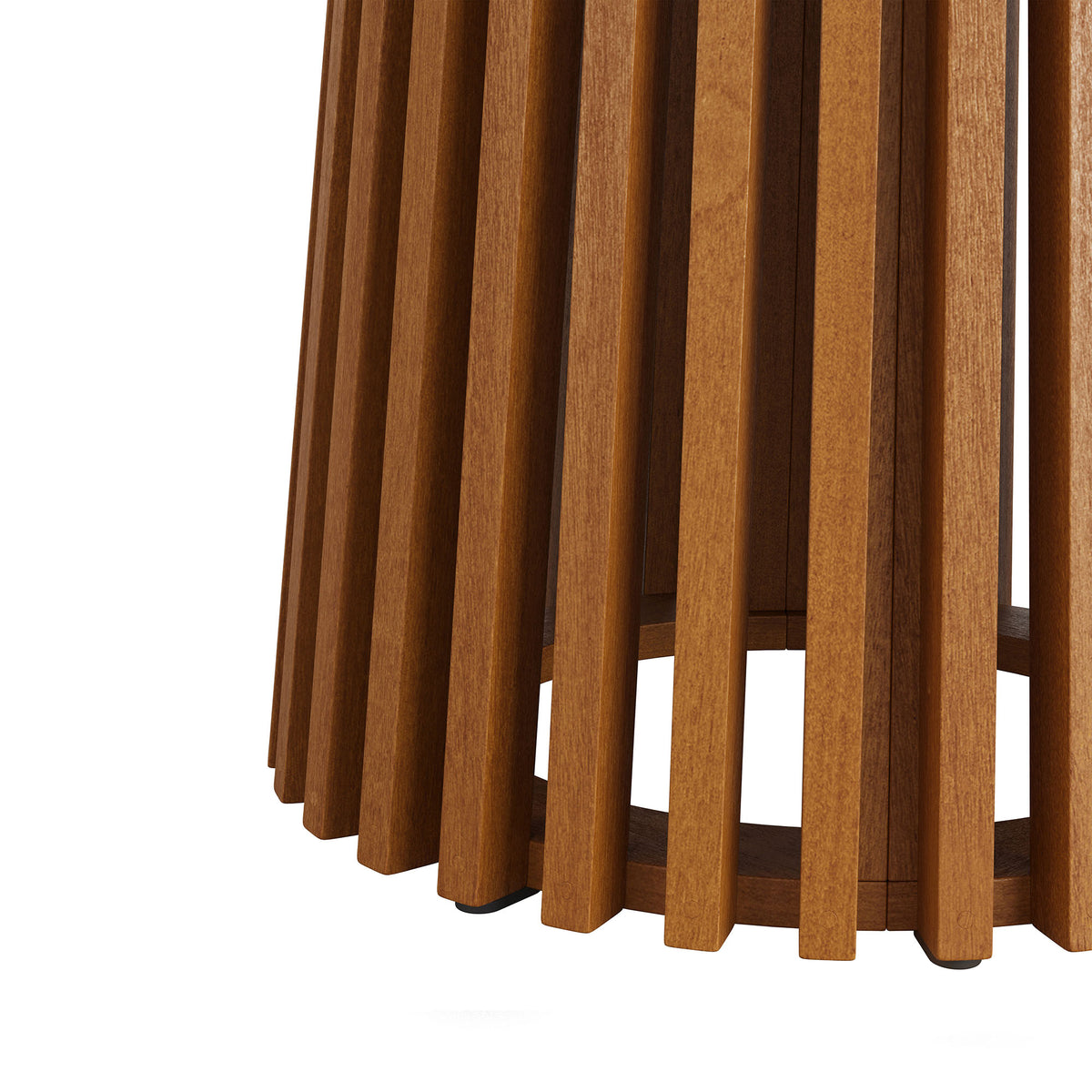 Lane 31 Inch Round Outdoor Patio Teak Wood Bar Table - Natural