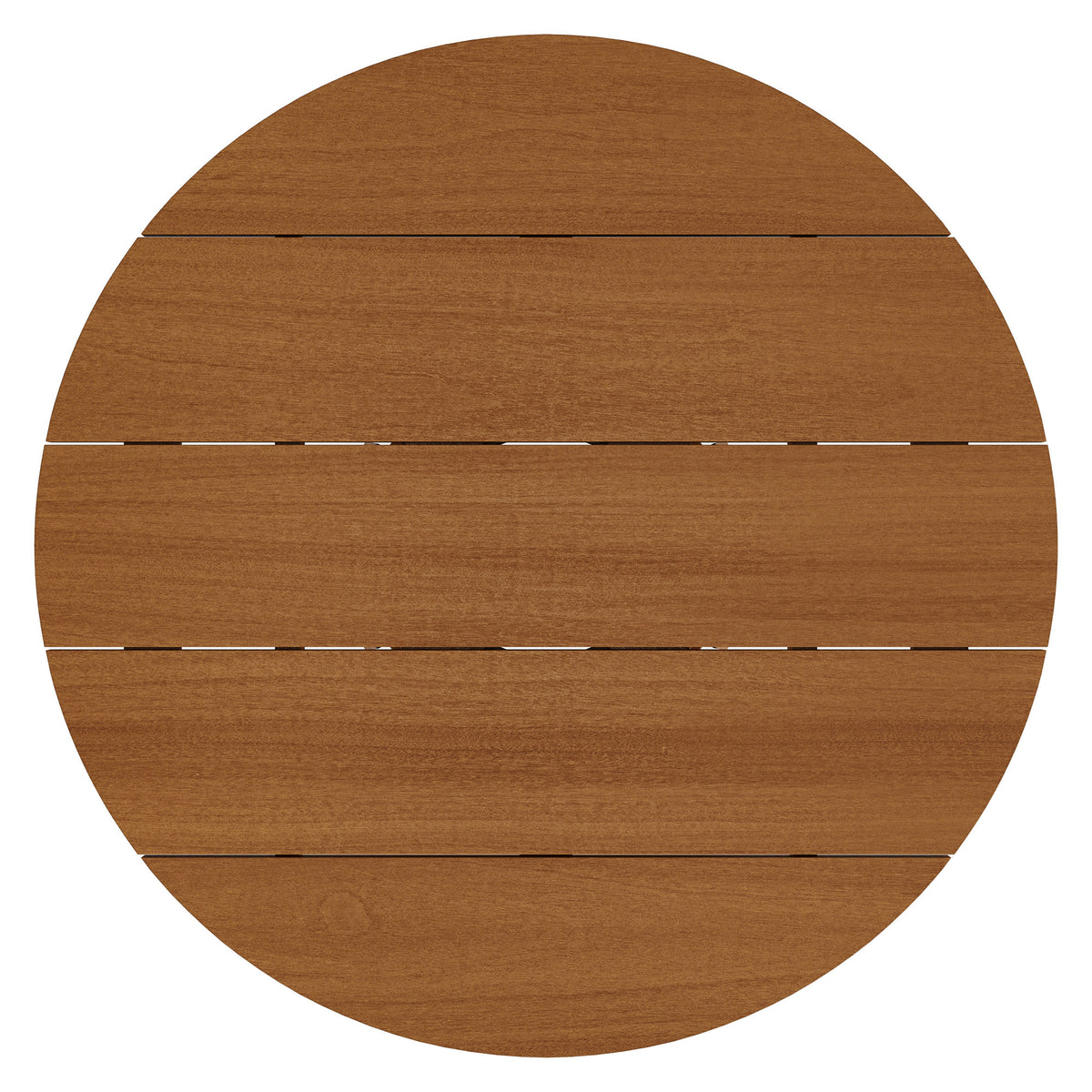 Lane 35 Inch Round Outdoor Patio Teak Wood Bar Table - Natural