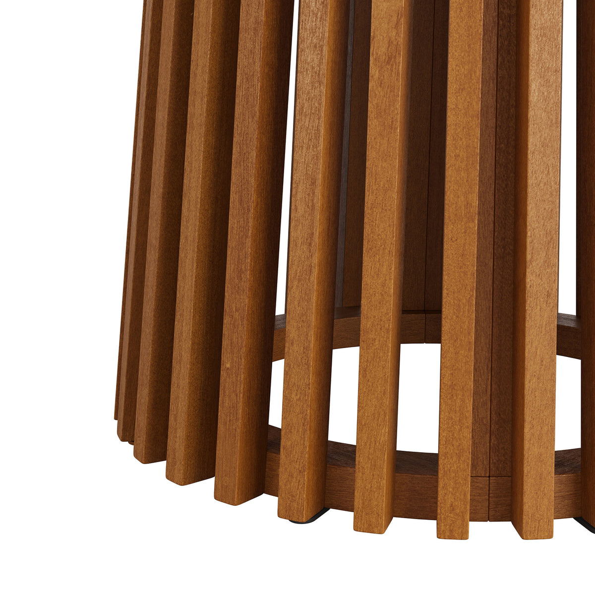 Lane 35 Inch Round Outdoor Patio Teak Wood Bar Table - Natural