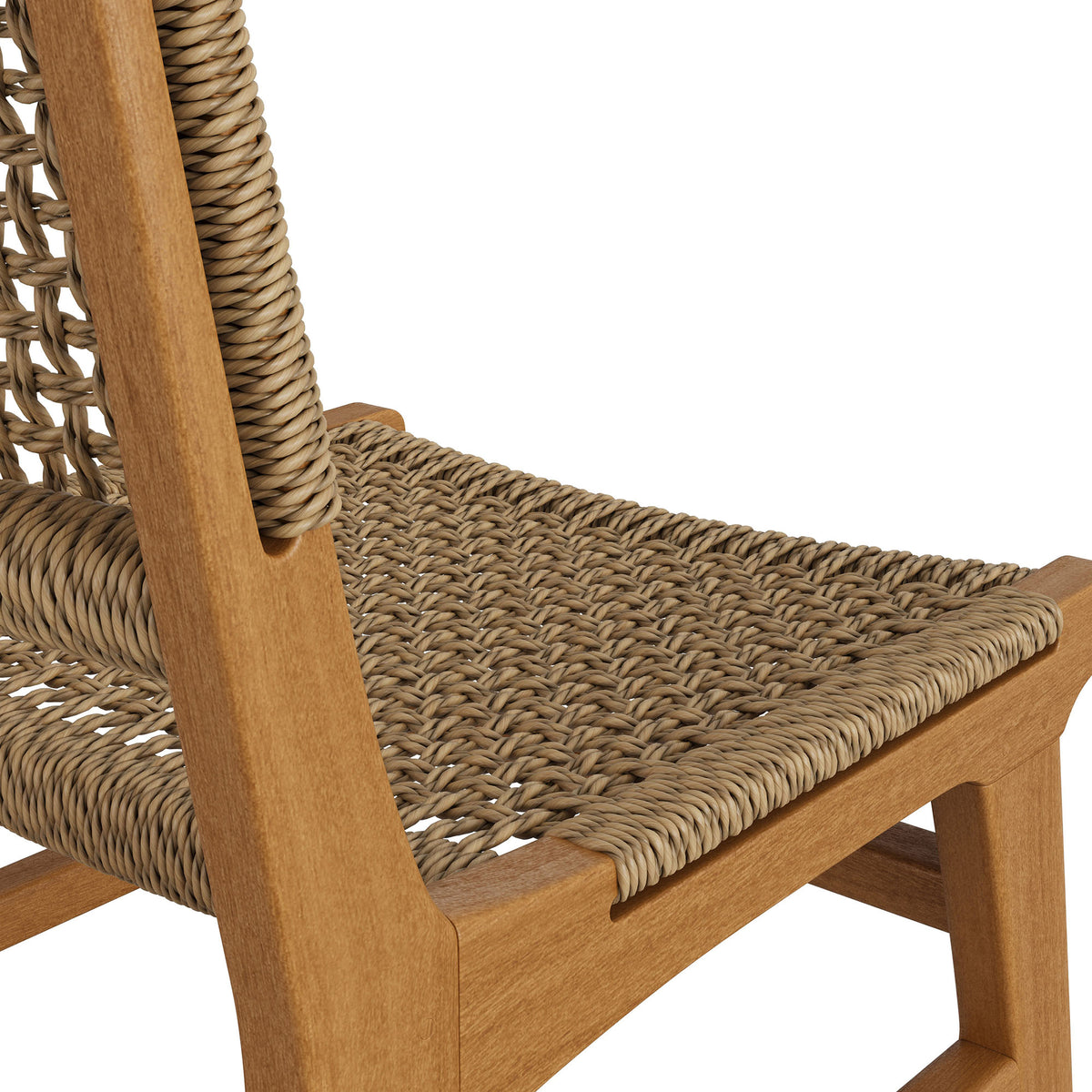 Rowe Outdoor Patio Teak Wood Dining Chair - Natural