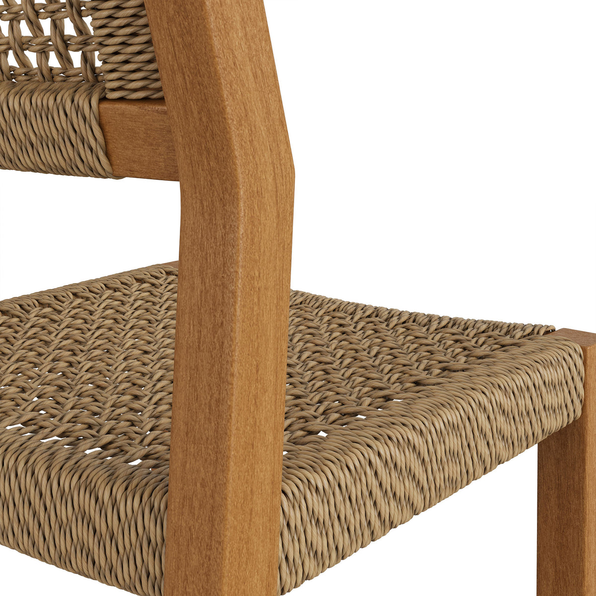 Reed 40 Inch Outdoor Patio Outdoor Teak Wood Counter Stool - Natural