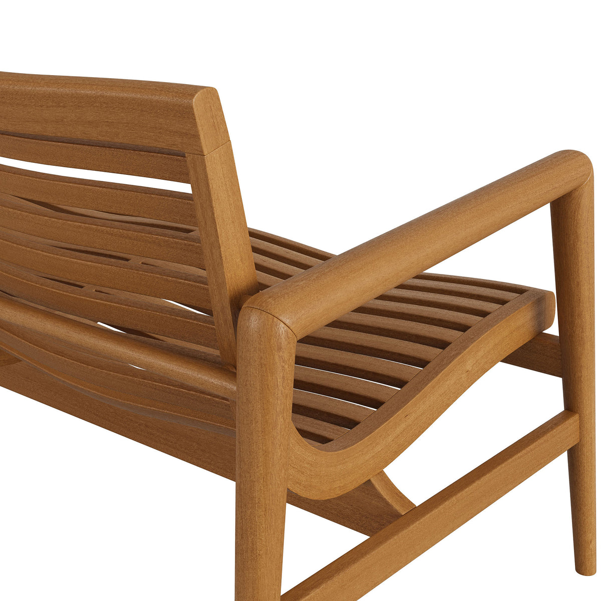Hayden 56 Inch Outdoor Patio Teak Wood Loveseat - Natural
