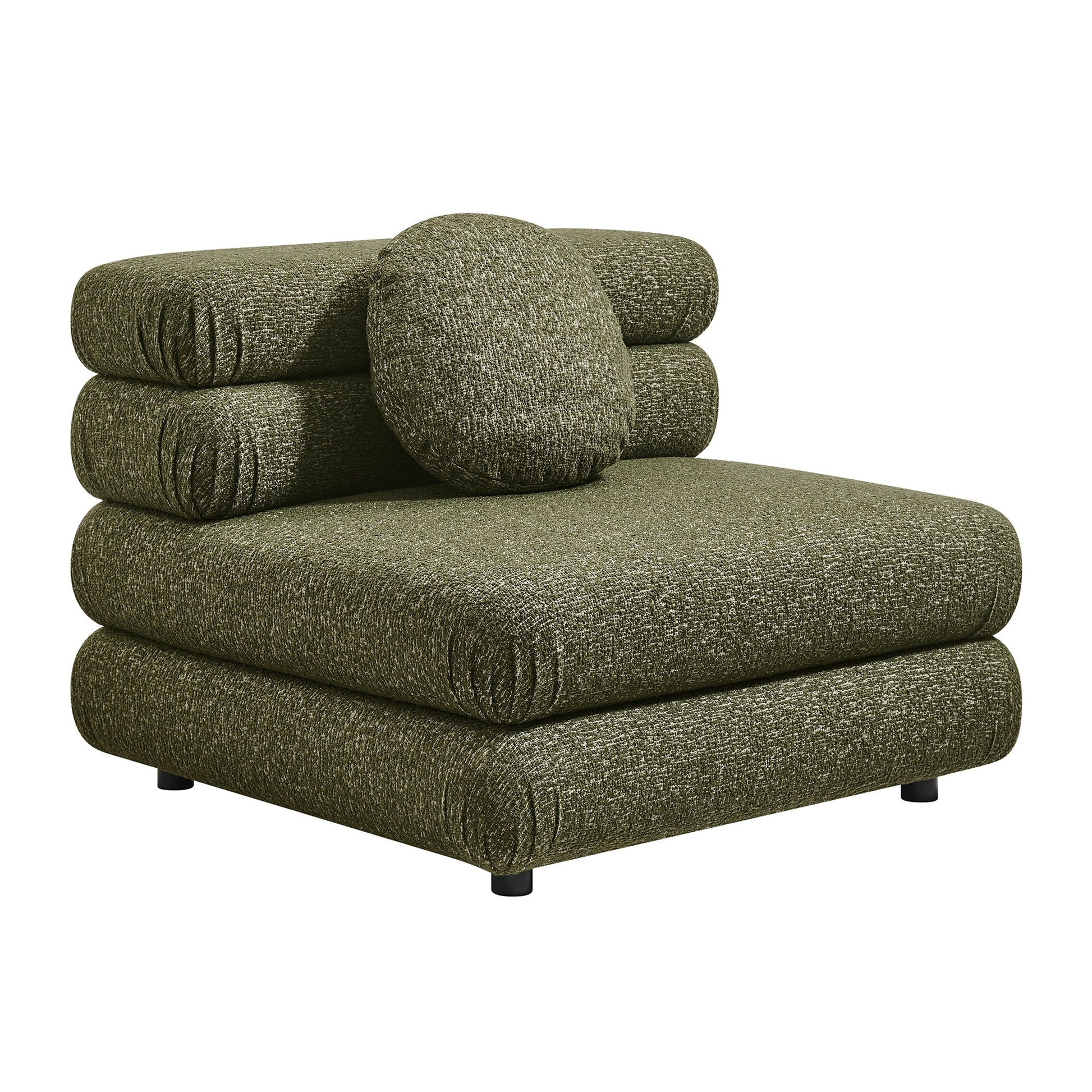 Jubilee Upholstered Modular Armless Chair - Olive