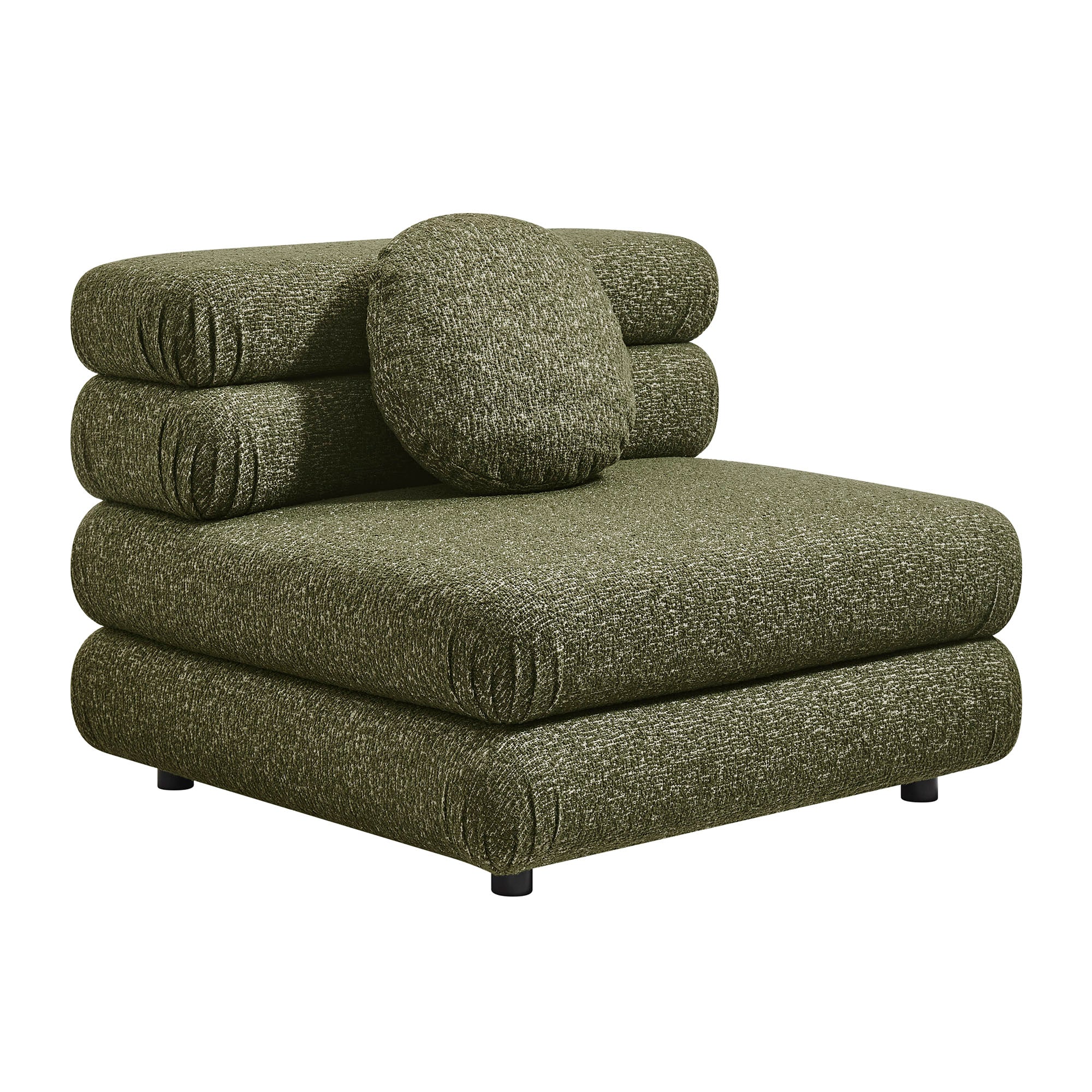Jubilee Upholstered Modular Armless Chair - Olive