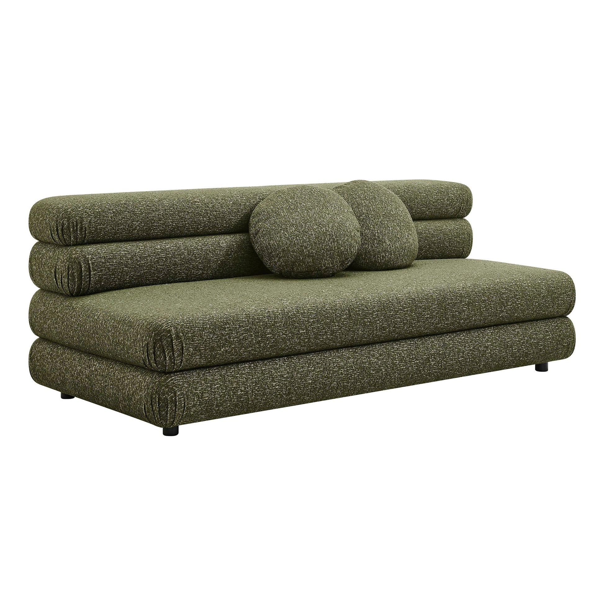 Jubilee Upholstered Modular Armless Loveseat - Olive