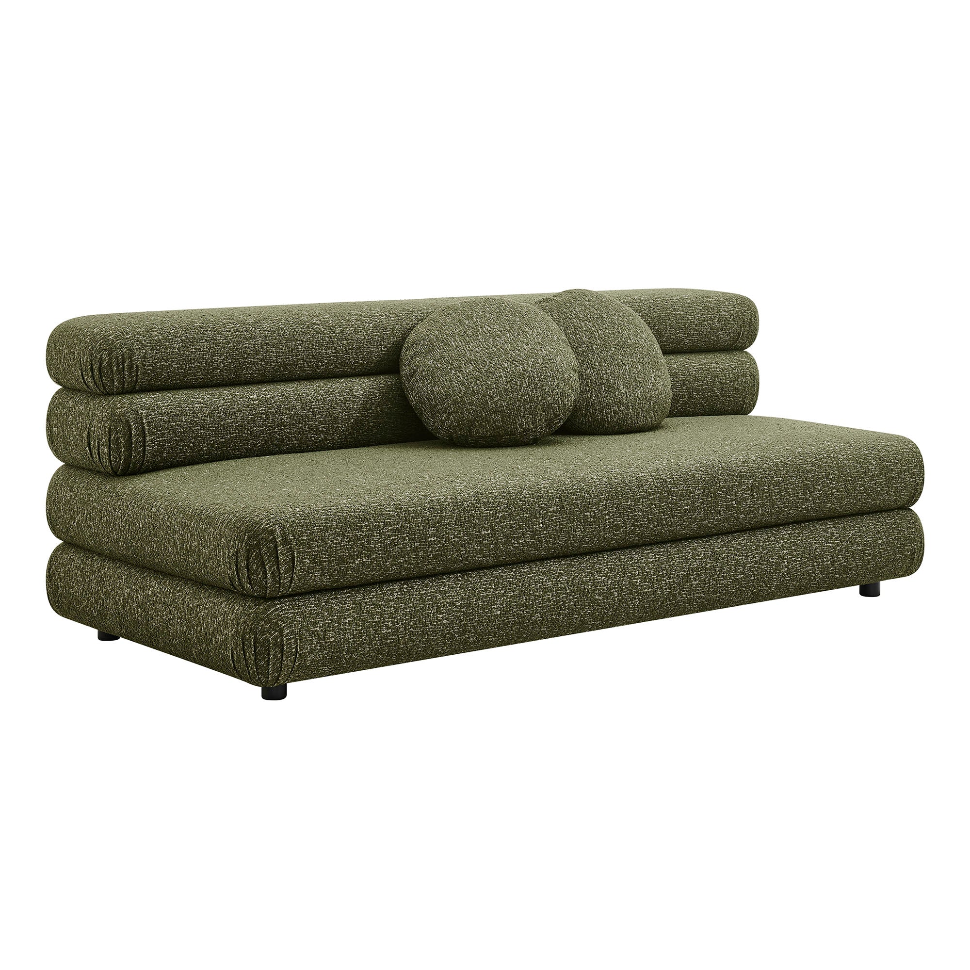 Jubilee Upholstered Modular Armless Loveseat - Olive