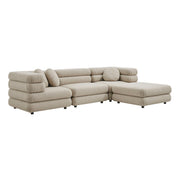 Jubilee 4-Piece Upholstered Modular Sofa Set - Linen