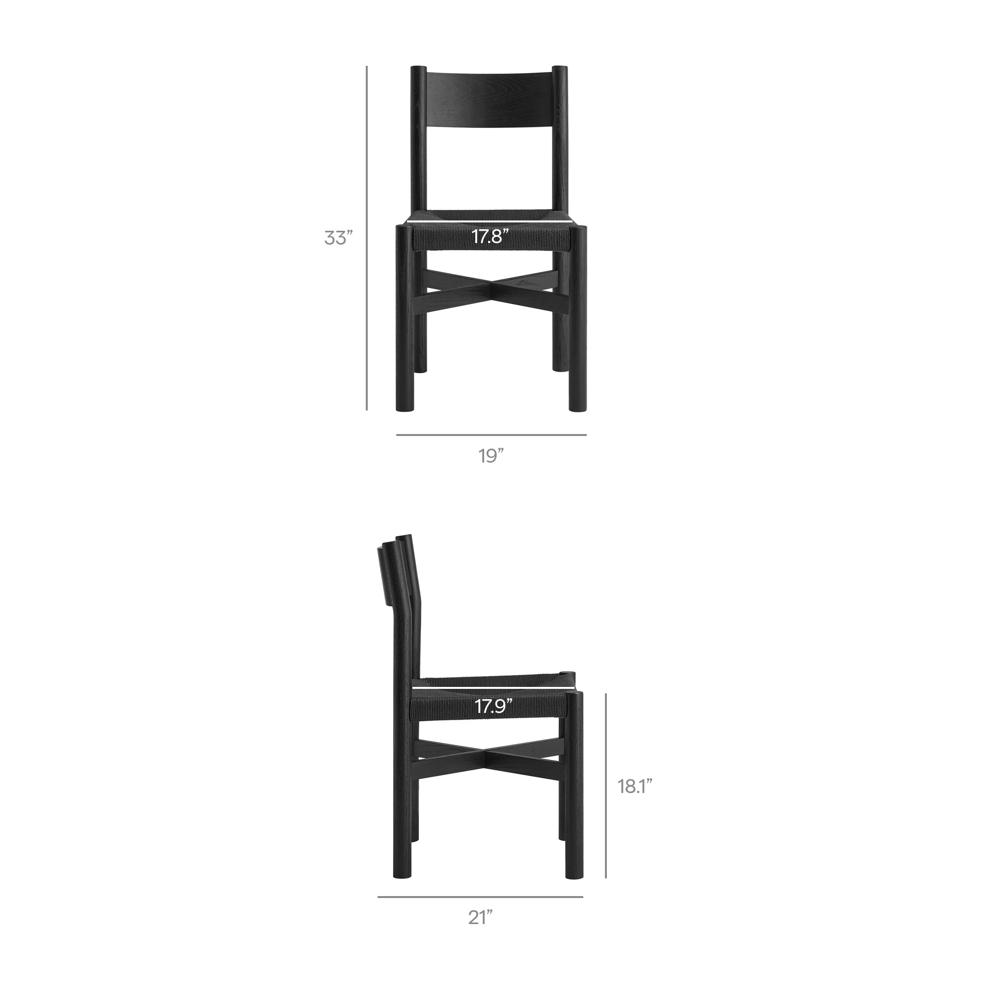 Alvia 6-Piece Oak Wood Dining Table and Seating Set by Modway