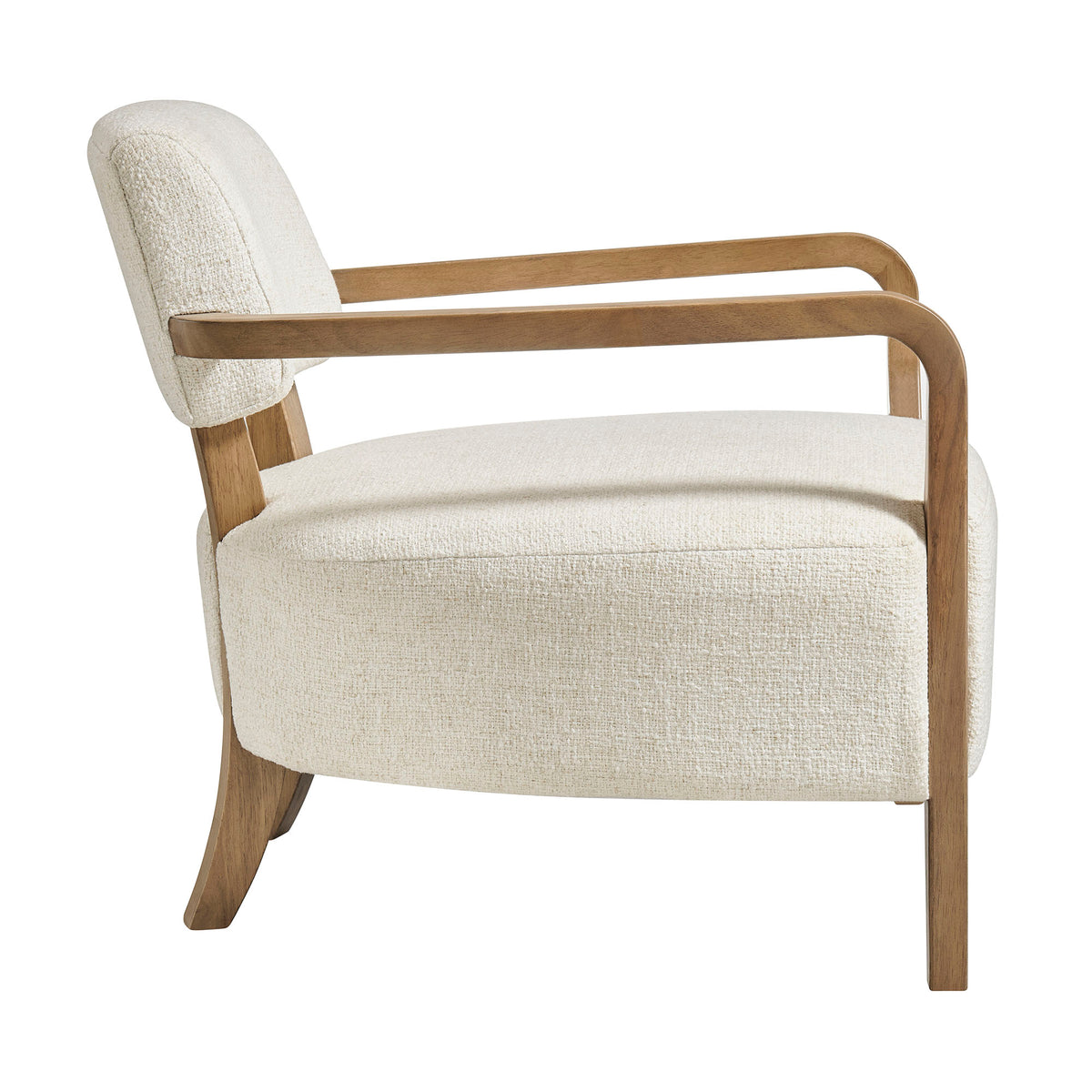 Zinnia Linen Blend Accent Chair - Ivory