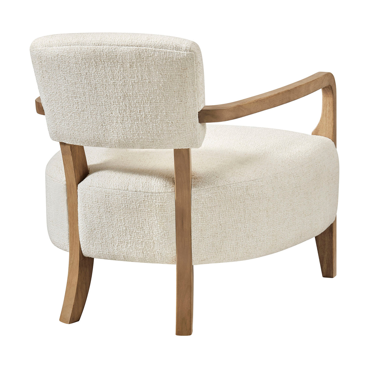 Zinnia Linen Blend Accent Chair - Ivory