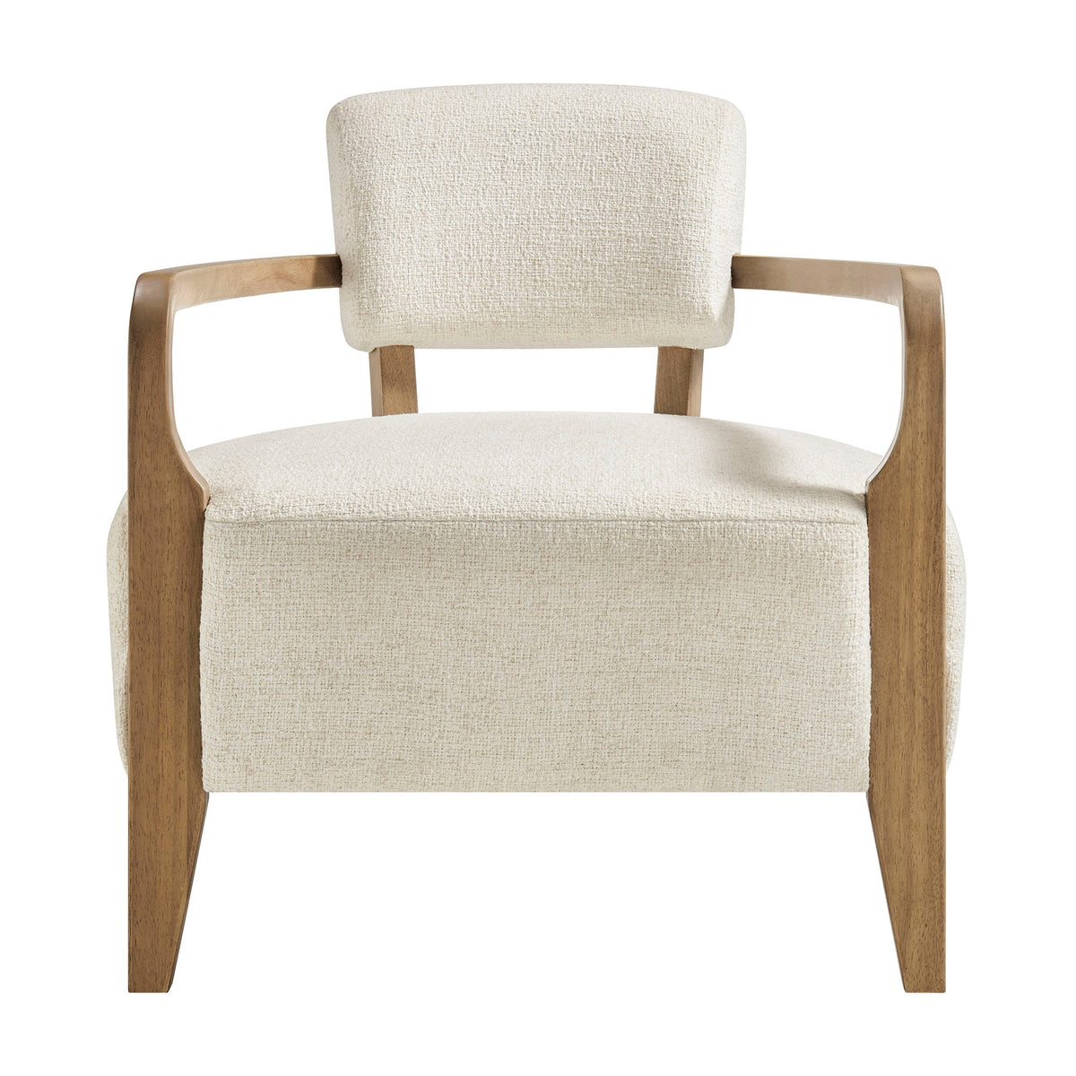 Zinnia Linen Blend Accent Chair - Ivory