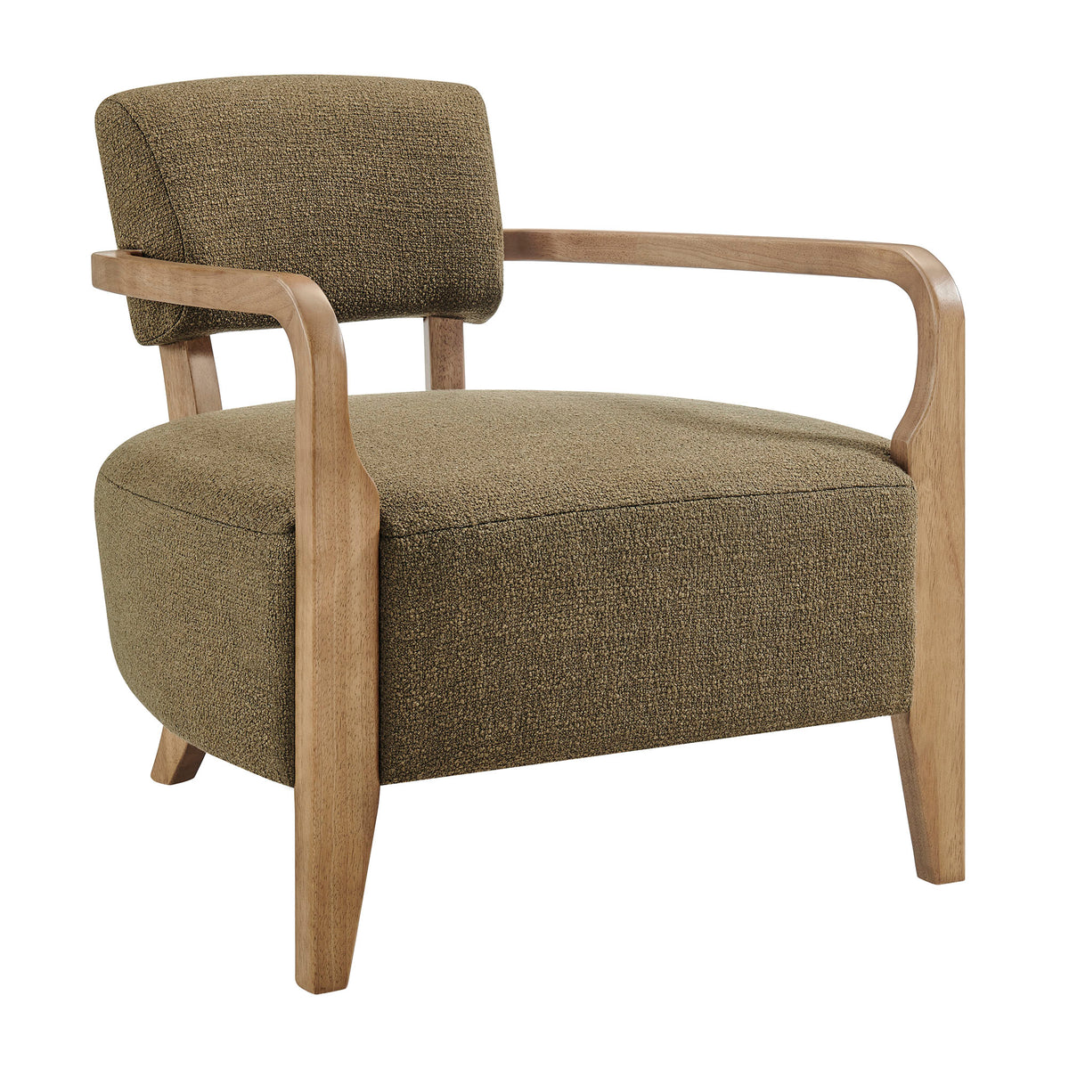 Zinnia Linen Blend Accent Chair - Olive
