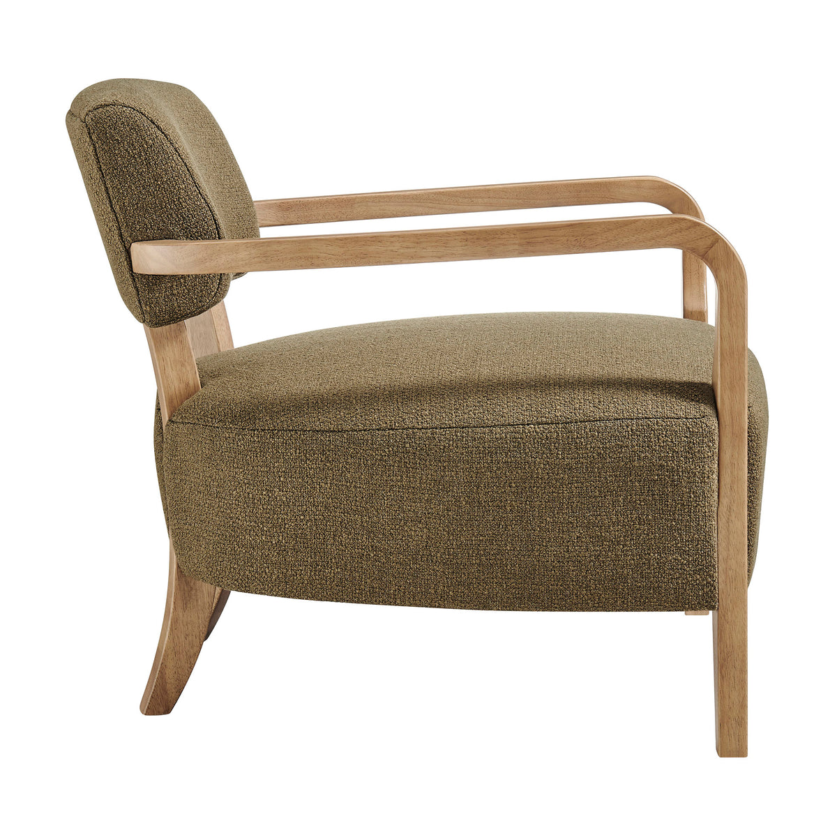Zinnia Linen Blend Accent Chair - Olive