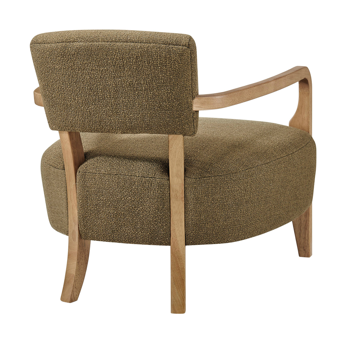 Zinnia Linen Blend Accent Chair - Olive