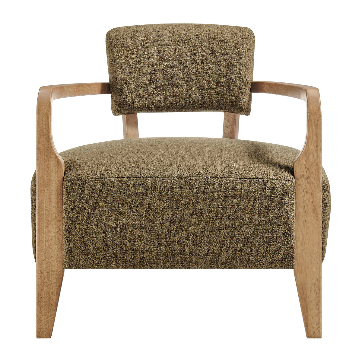 Zinnia Linen Blend Accent Chair - Olive