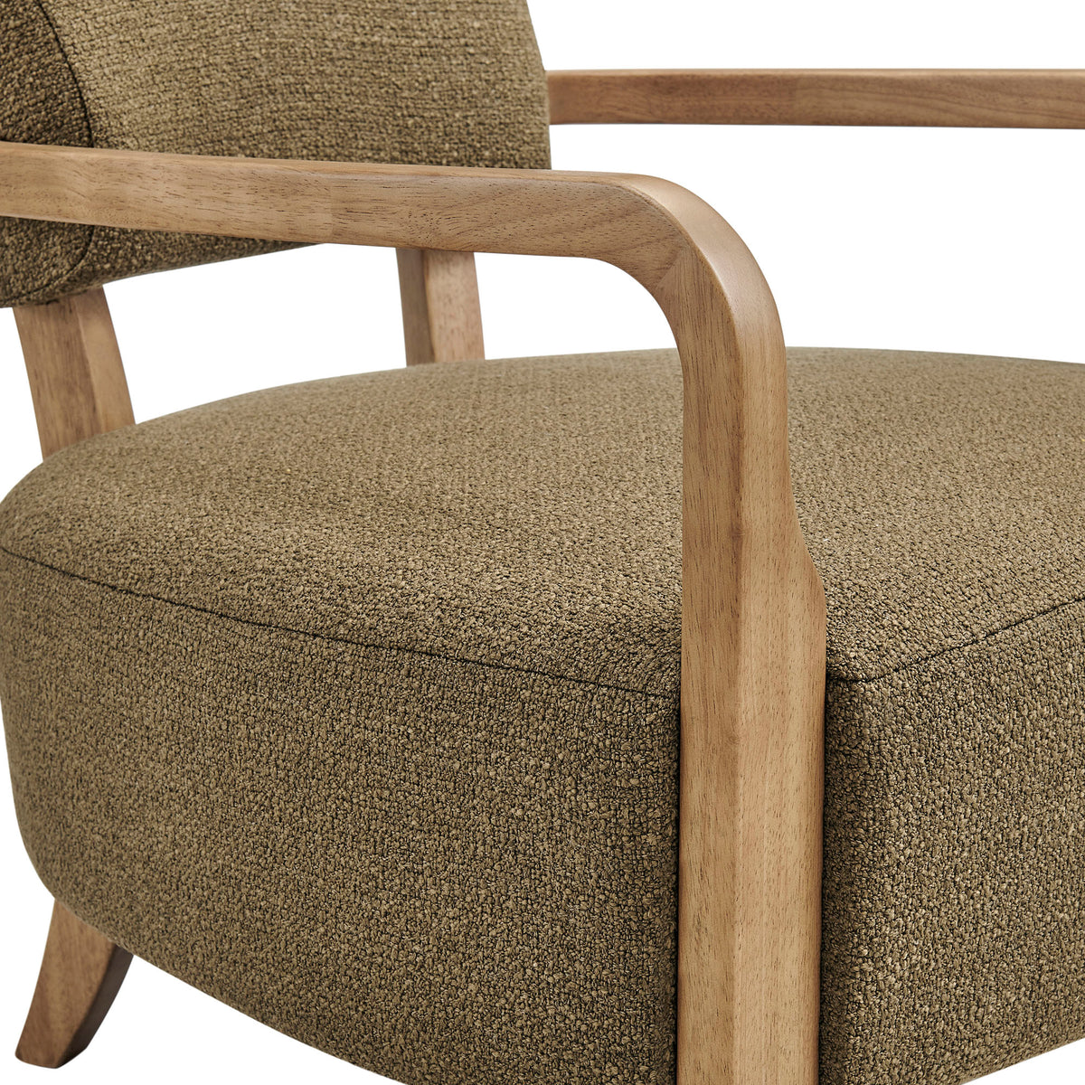Zinnia Linen Blend Accent Chair - Olive