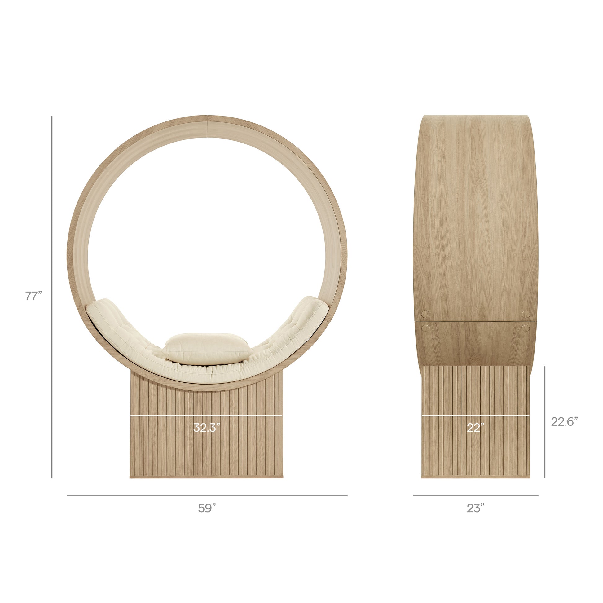 Aperture Round Alcove Accent Chair