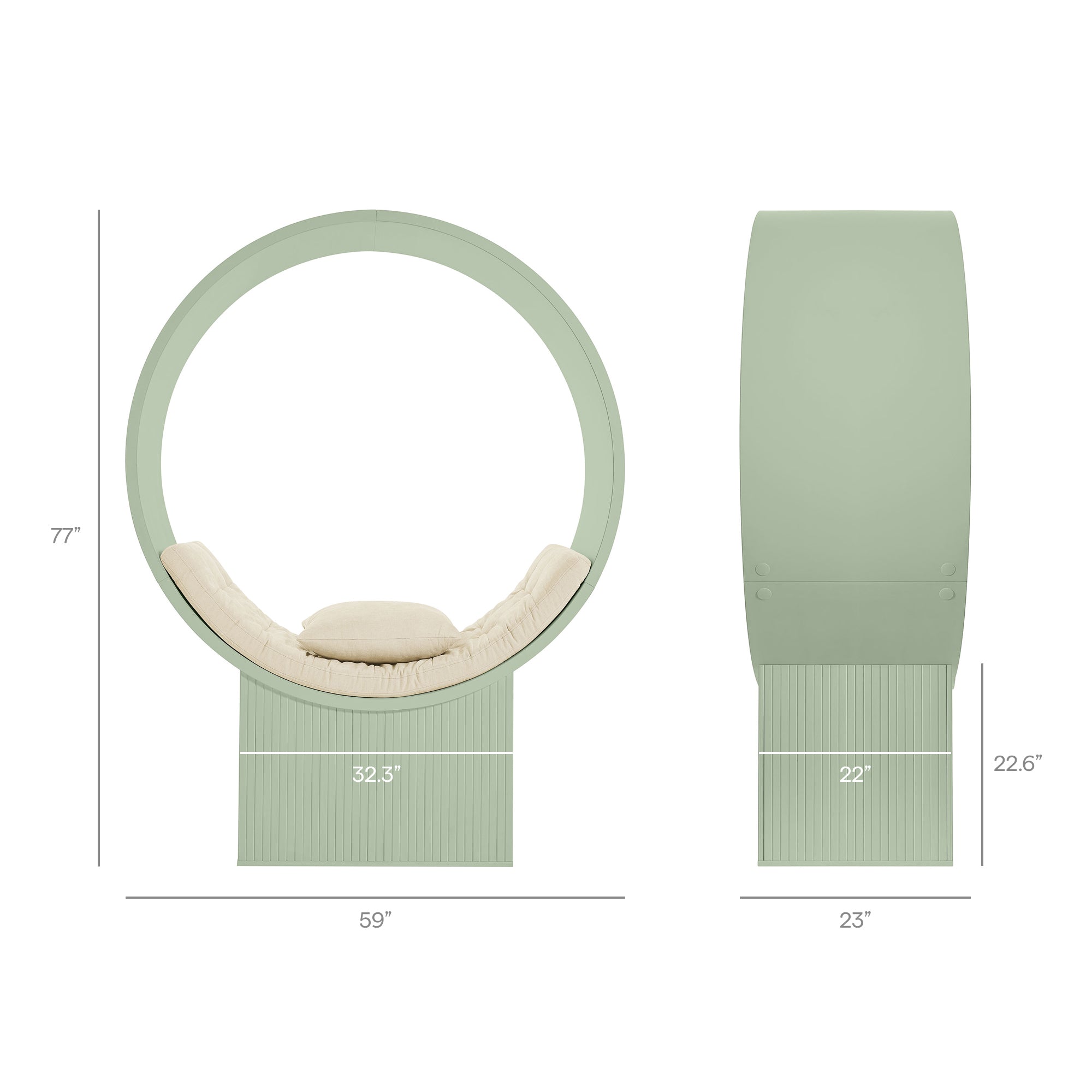 Aperture Round Alcove Accent Chair