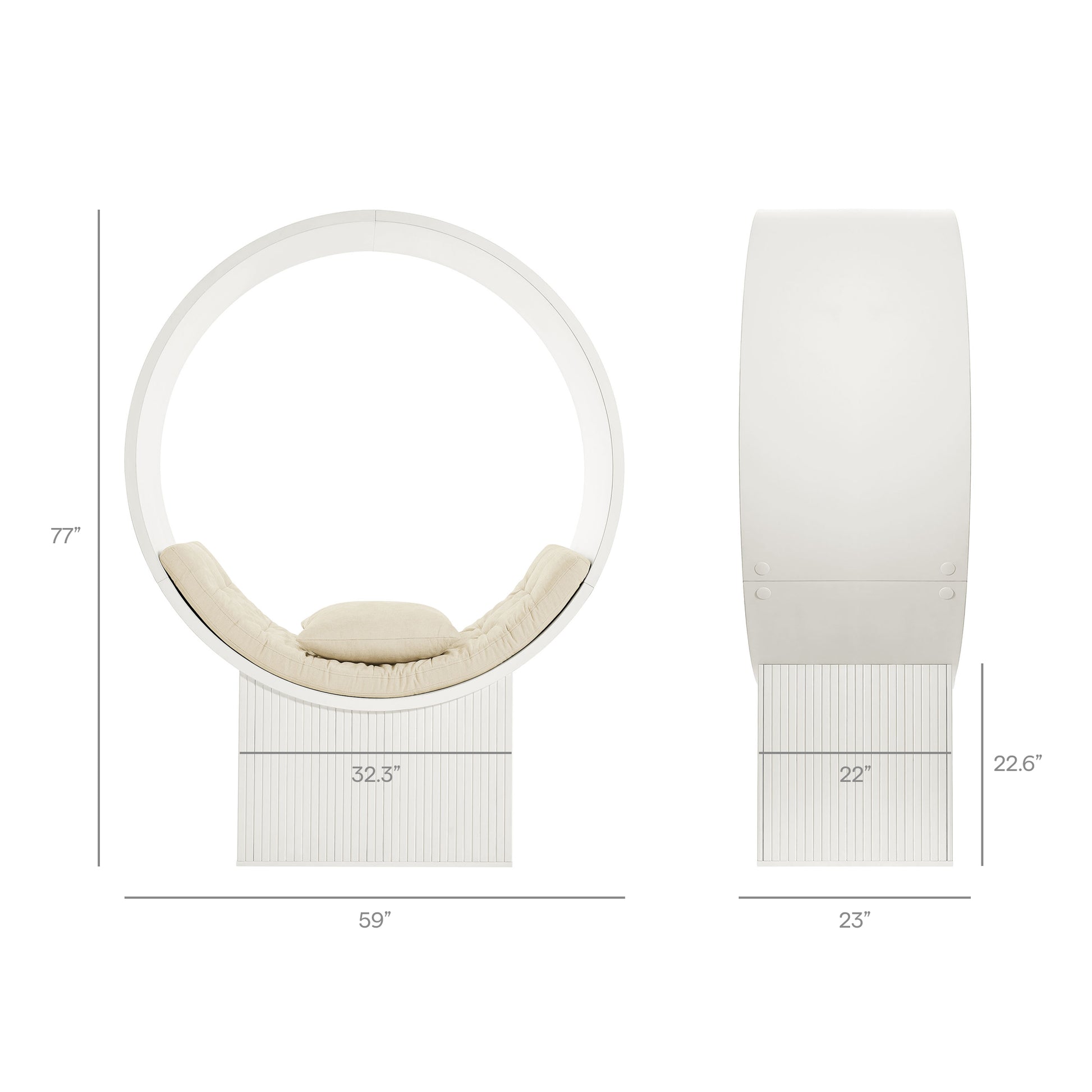 Aperture Round Alcove Accent Chair