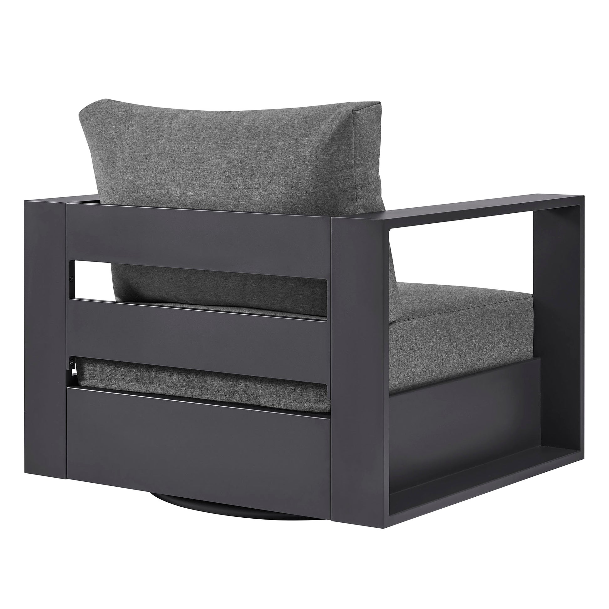 Tahoe Outdoor Powder-Coated Aluminum Swivel Armchair