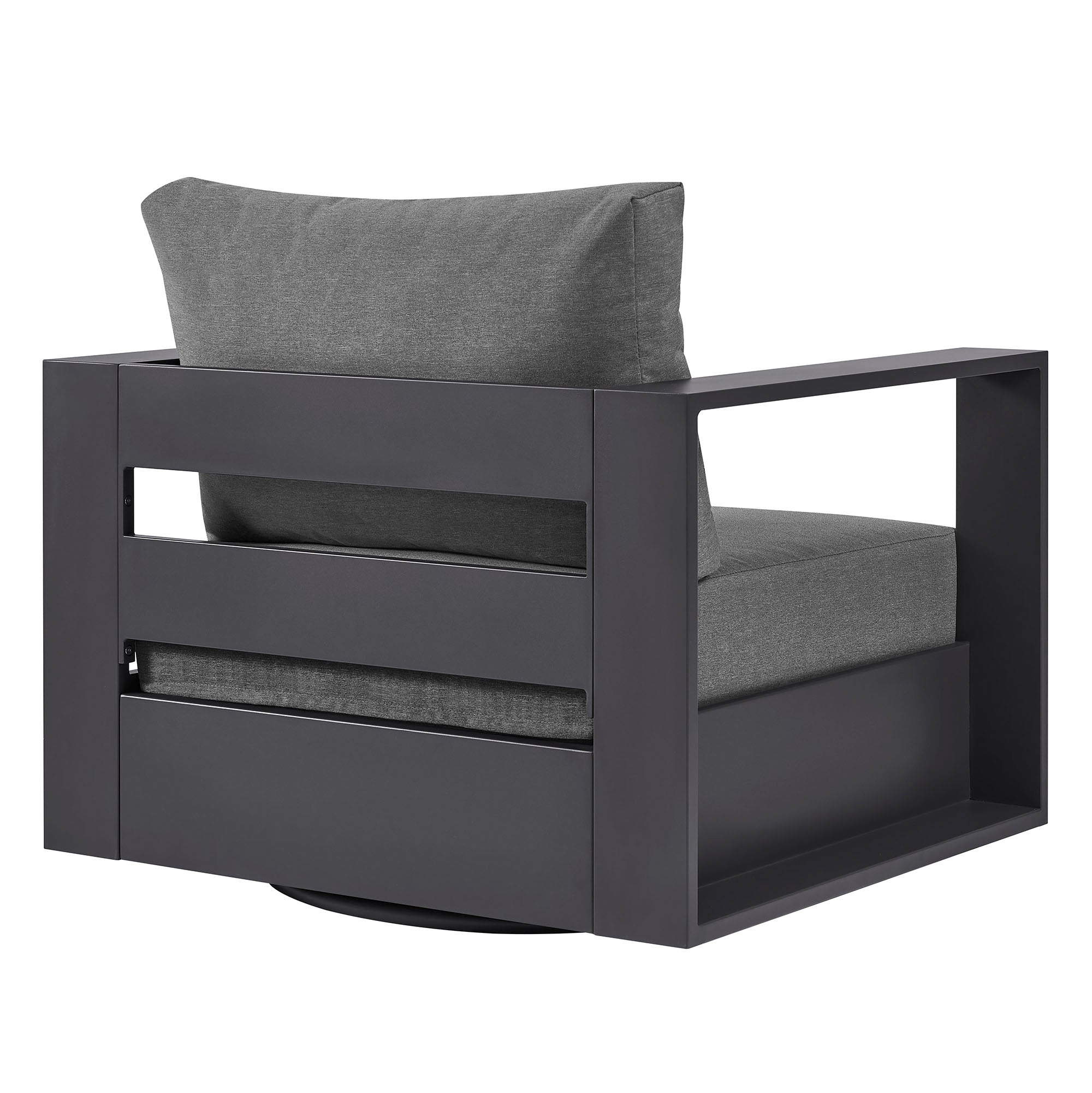Tahoe Outdoor Powder-Coated Aluminum Swivel Armchair