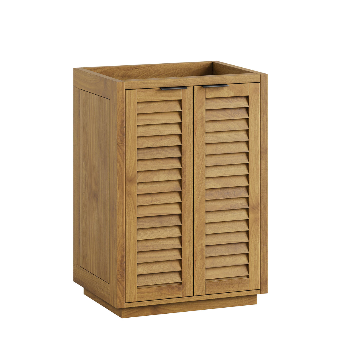 Tavira 24 Inch Shutter-Style Bathroom Vanity Cabinet - Natural