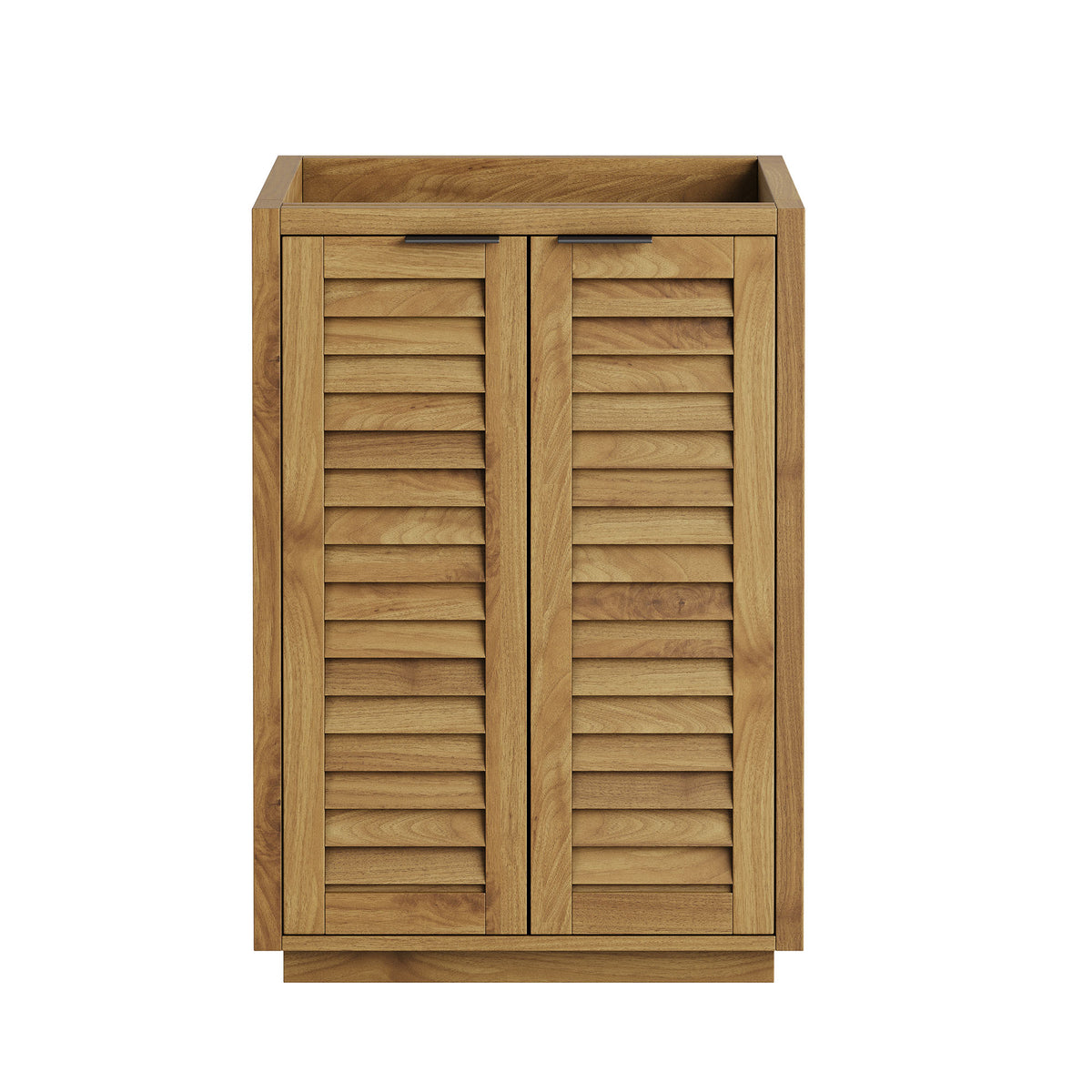 Tavira 24 Inch Shutter-Style Bathroom Vanity Cabinet - Natural