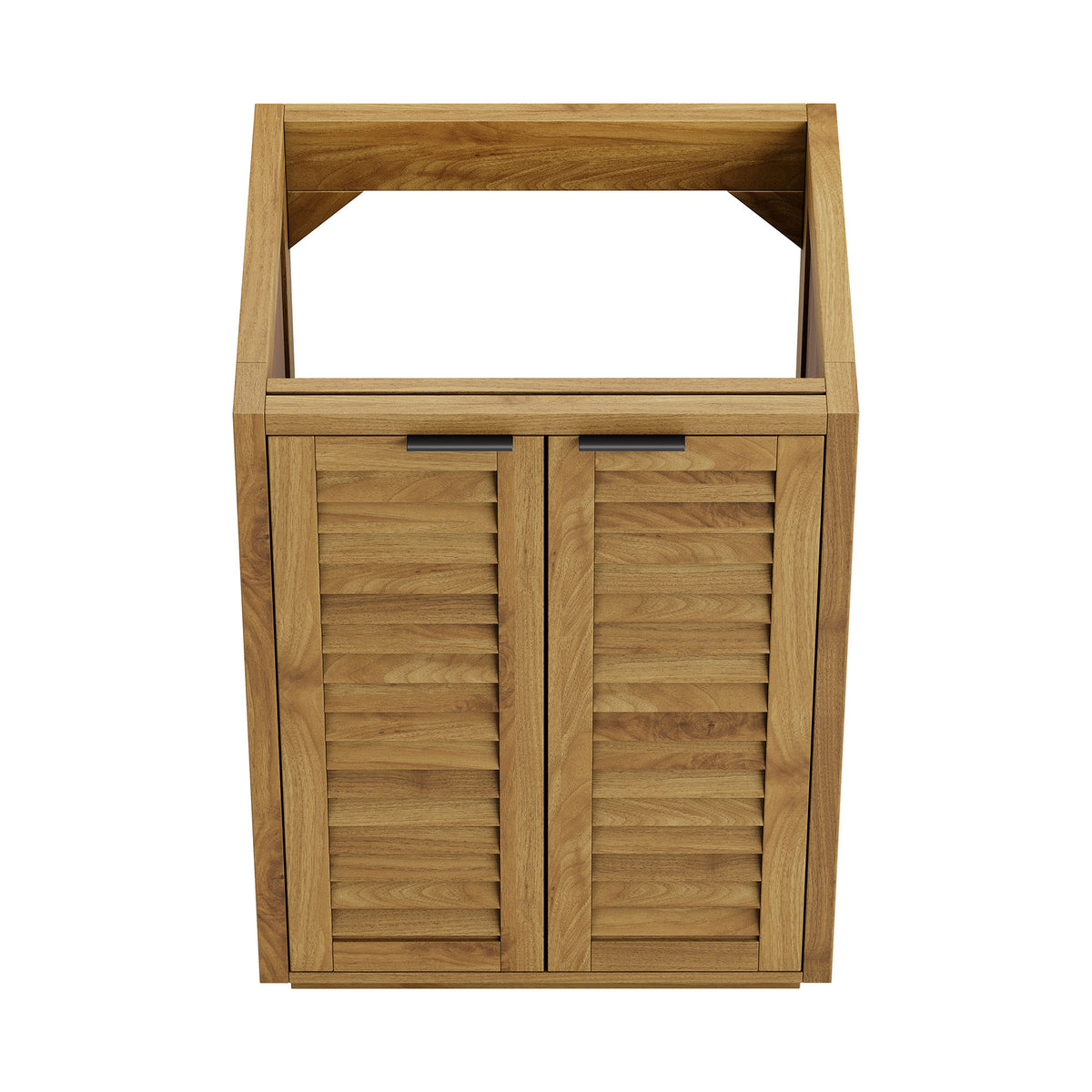 Tavira 24 Inch Shutter-Style Bathroom Vanity Cabinet - Natural