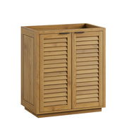 Tavira 30 Inch Shutter-Style Bathroom Vanity Cabinet - Natural