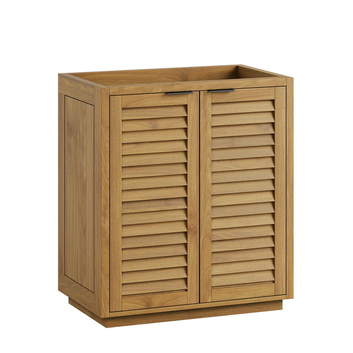 Tavira 30 Inch Shutter-Style Bathroom Vanity Cabinet - Natural