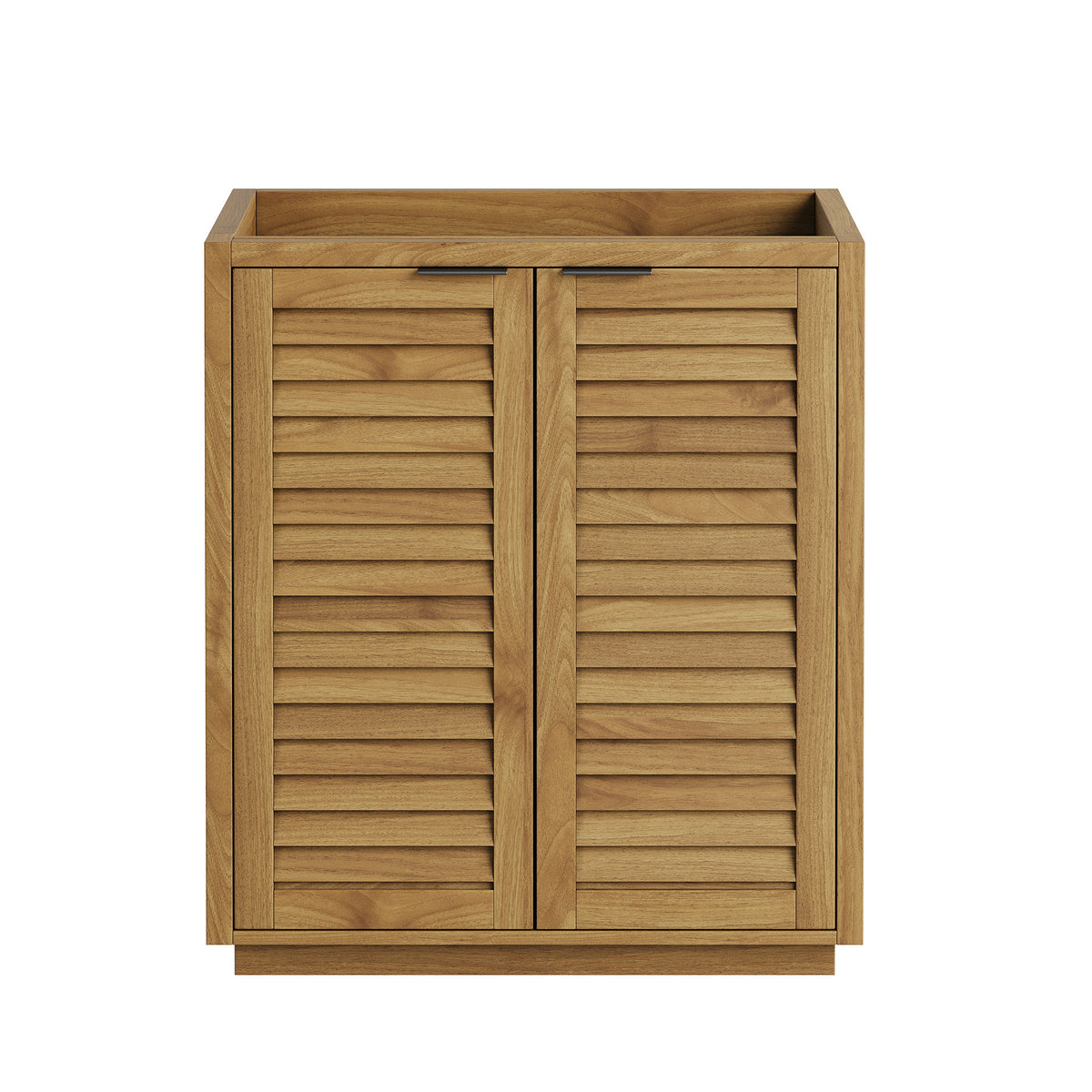 Tavira 30 Inch Shutter-Style Bathroom Vanity Cabinet - Natural