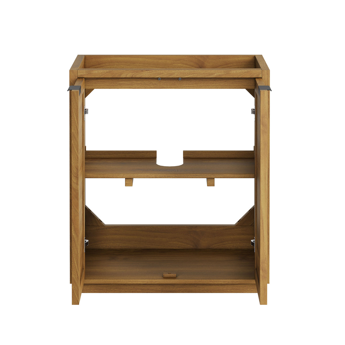 Tavira 30 Inch Shutter-Style Bathroom Vanity Cabinet - Natural