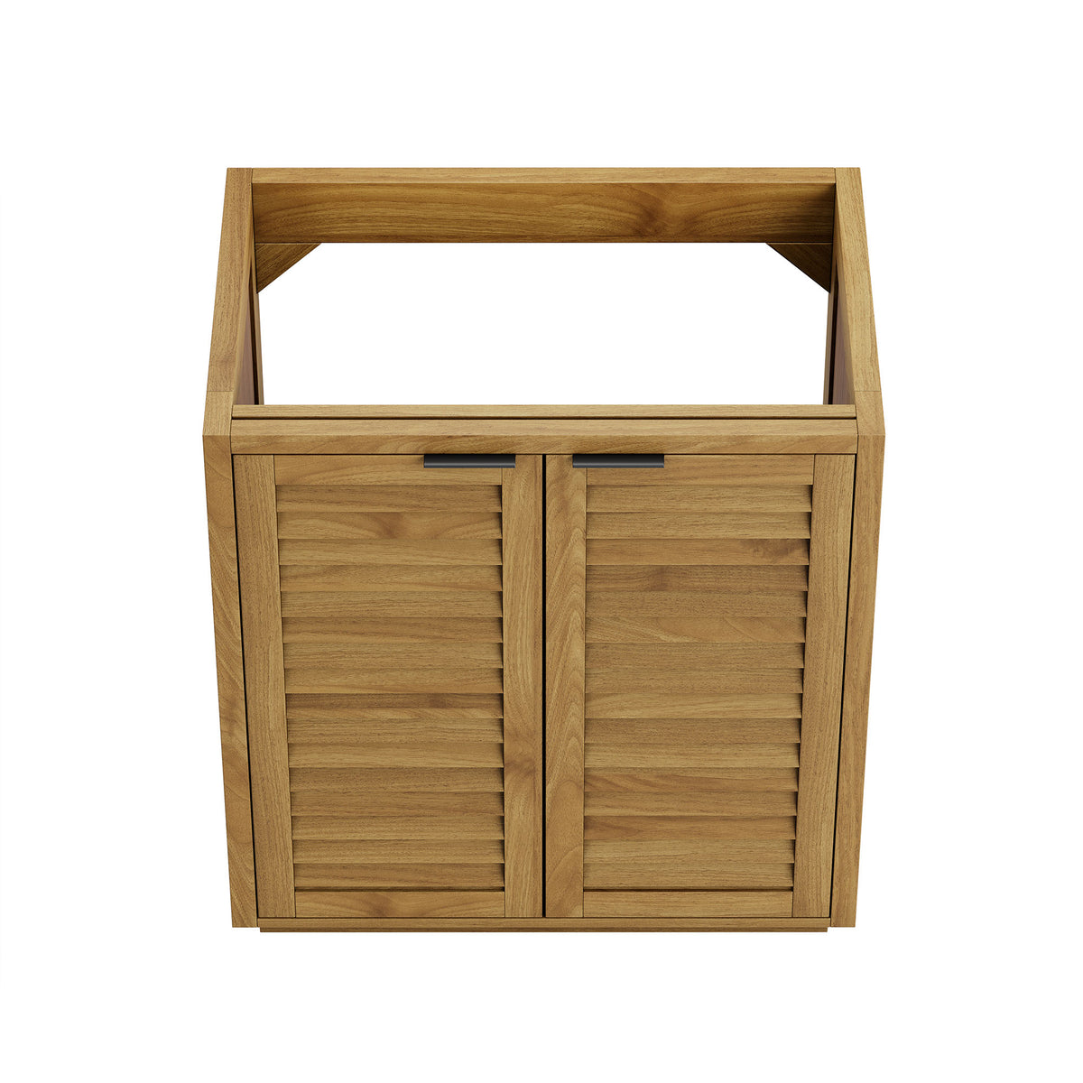 Tavira 30 Inch Shutter-Style Bathroom Vanity Cabinet - Natural
