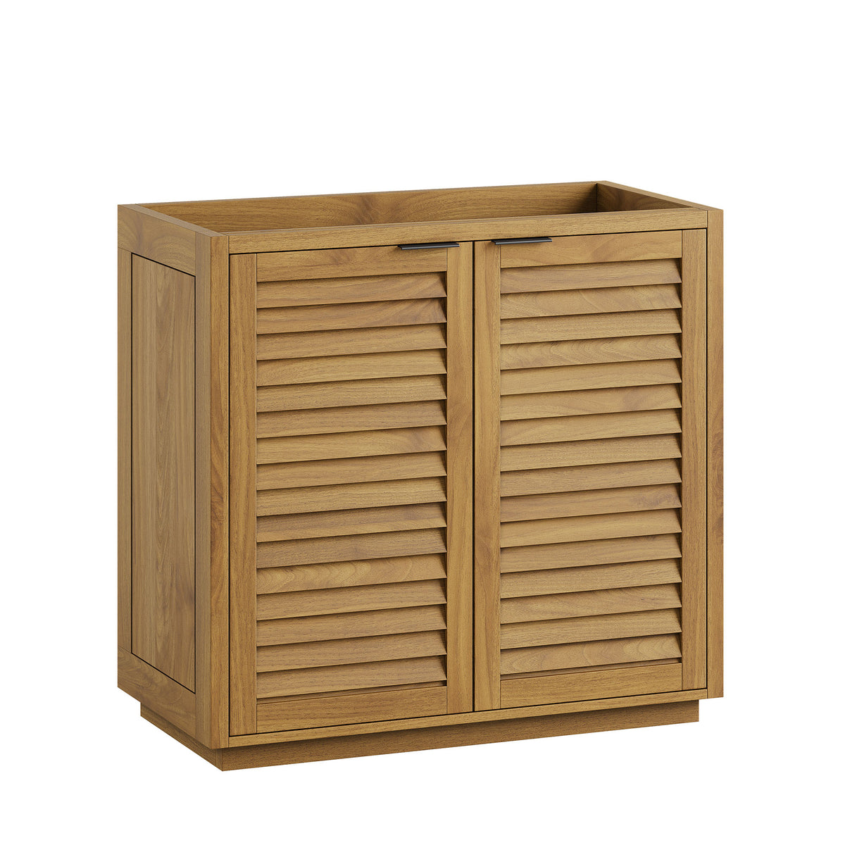 Tavira 36 Inch Shutter-Style Bathroom Vanity Cabinet - Natural